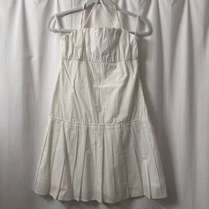 NWOT Joe Fresh White Cotton Pleated Mini Dress | Size: 2